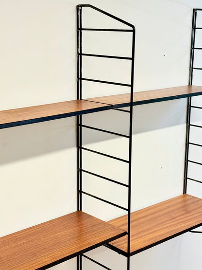 Rare 1960s Floating Modular Shelving System Wall Unit By Brianco