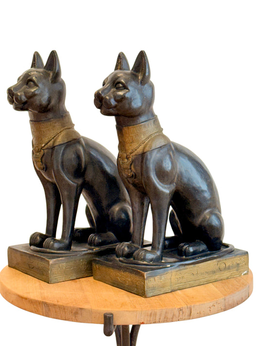 Gayer Anderson Style French Vintage Egyptian Revival Painted ‘Bastet’ Cat