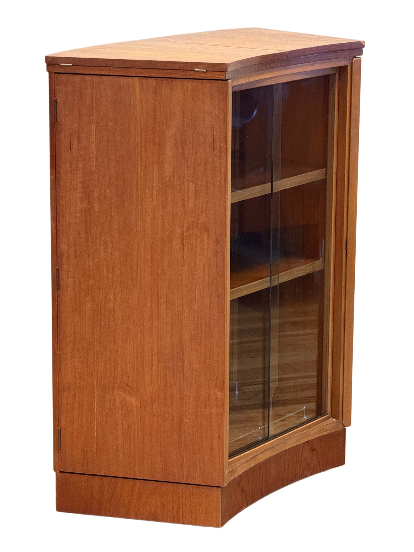 Vintage Turnidge of London Teak Cocktail Bar Cabinet – Mid-Century Flip-Top, 1960s