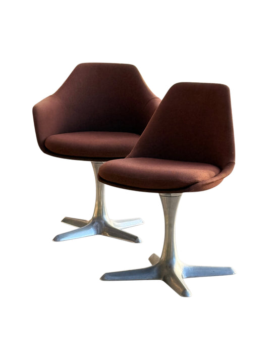 Maurice Burke For Arkana, Set Of 6(4+2) Mid Century Modern Tulip Dining Chairs