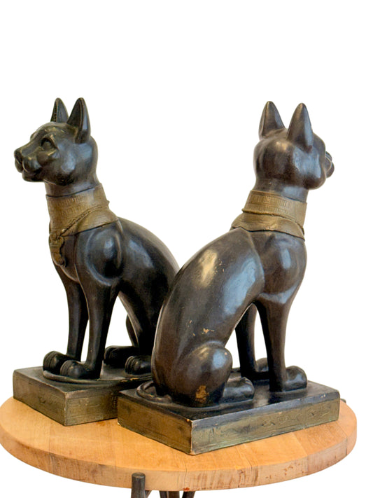 Gayer Anderson Style French Vintage Egyptian Revival Painted ‘Bastet’ Cat
