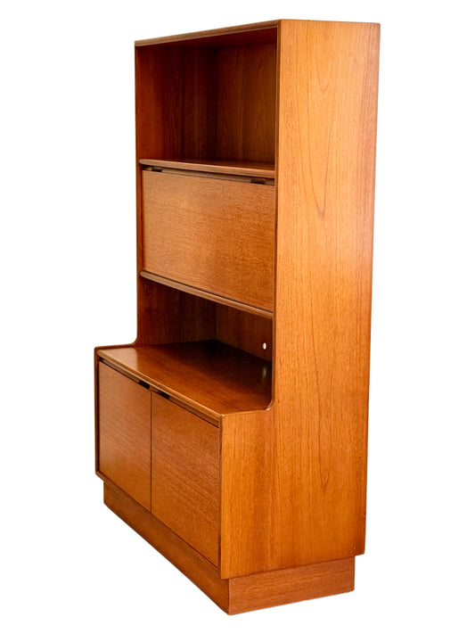 Turnidge Of London, Mid Century Modern Danish Design Teak Wall Unit