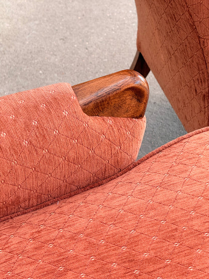 Matched Pair Vintage Parker Knoll PK757 Wingback Lounge Armchairs Mid Century