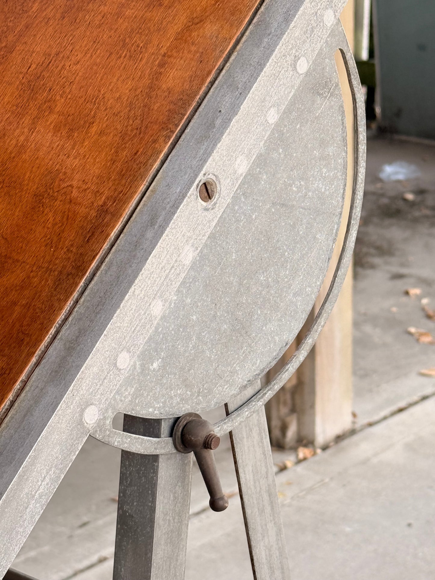 Vintage Industrial Architects Drafting Drawing Table Adjustable Mid Century
