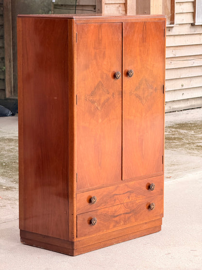 British Utility F121 Walnut Tallboy, CC41, c.1940s