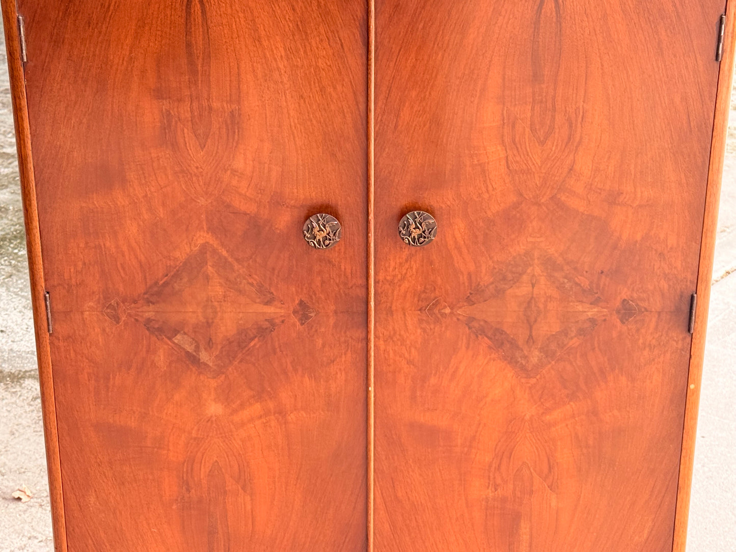 British Utility F121 Walnut Tallboy, CC41, c.1940s