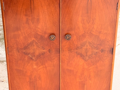 British Utility F121 Walnut Tallboy, CC41, c.1940s
