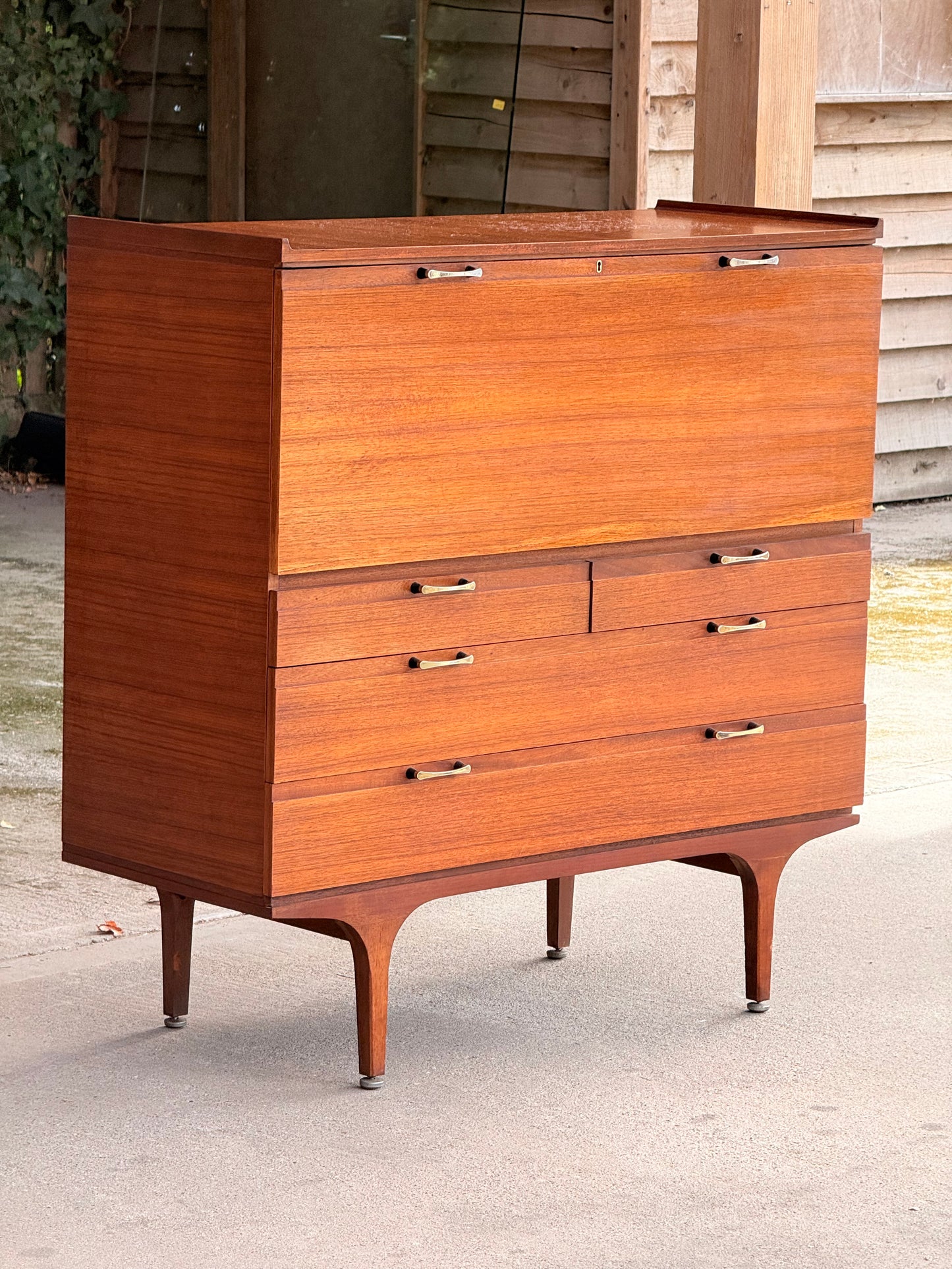 Meredew Mid-Century Teak Bureau / Writing Desk, c.1960s