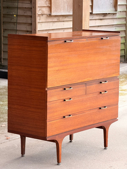 Meredew Mid-Century Teak Bureau / Writing Desk, c.1960s