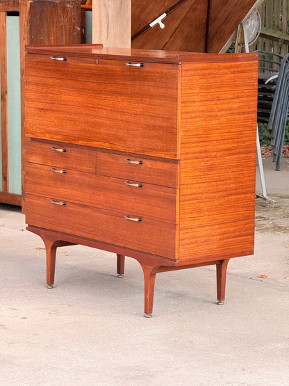 Meredew Mid-Century Teak Bureau / Writing Desk, c.1960s