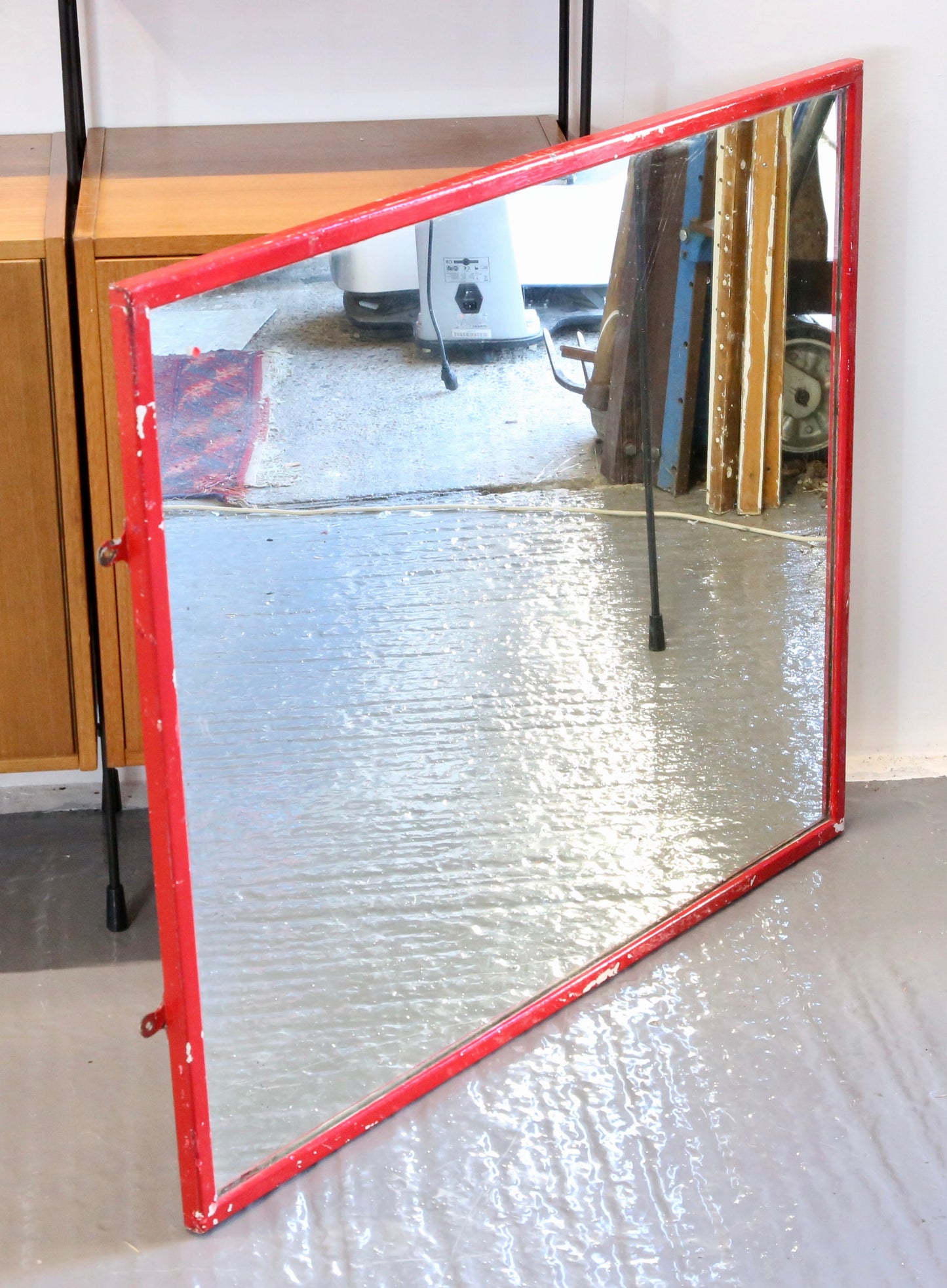 Large Mid Century Modern Rectangular Wall Mirror