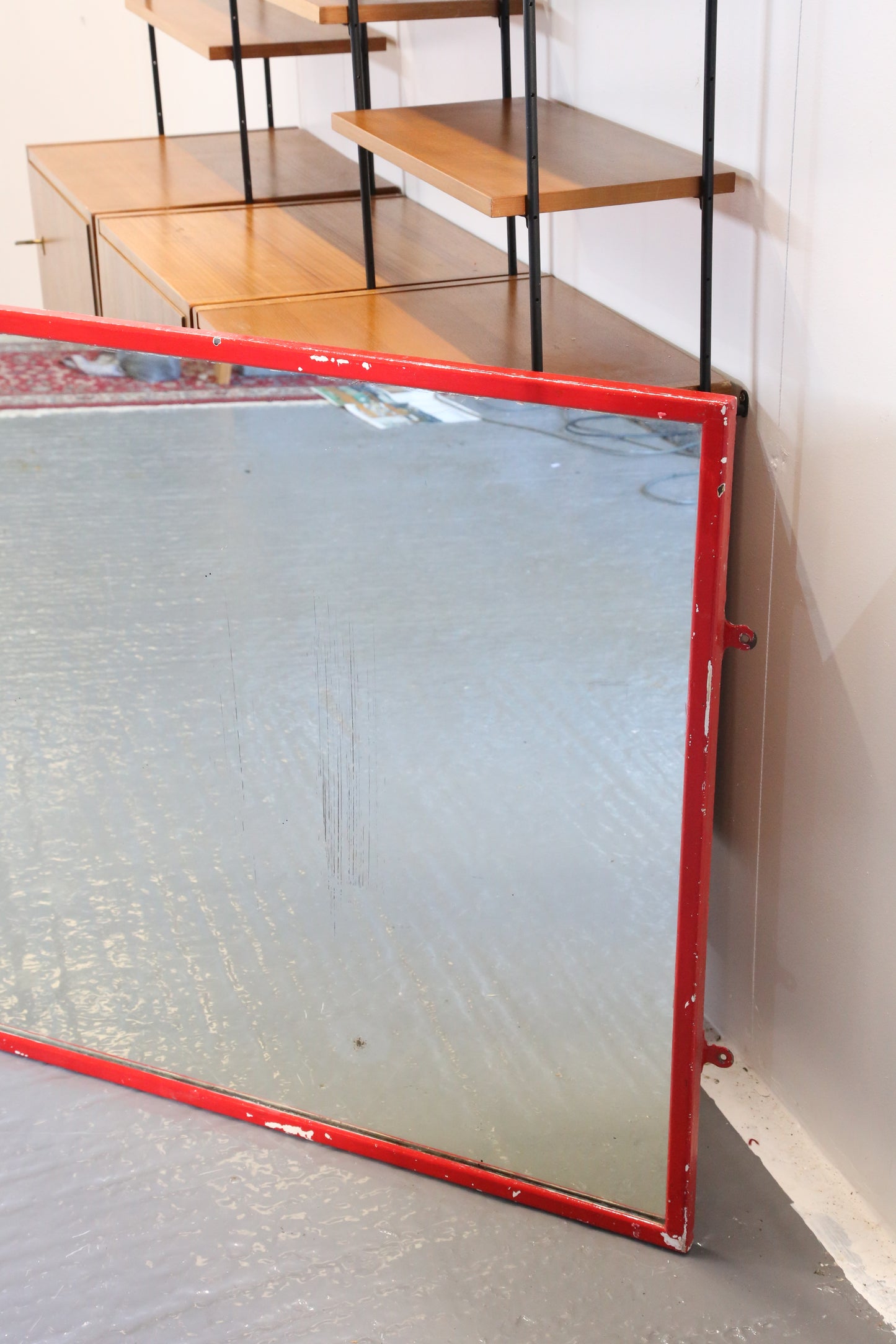 Large Mid Century Modern Rectangular Wall Mirror