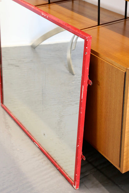Large Mid Century Modern Rectangular Wall Mirror