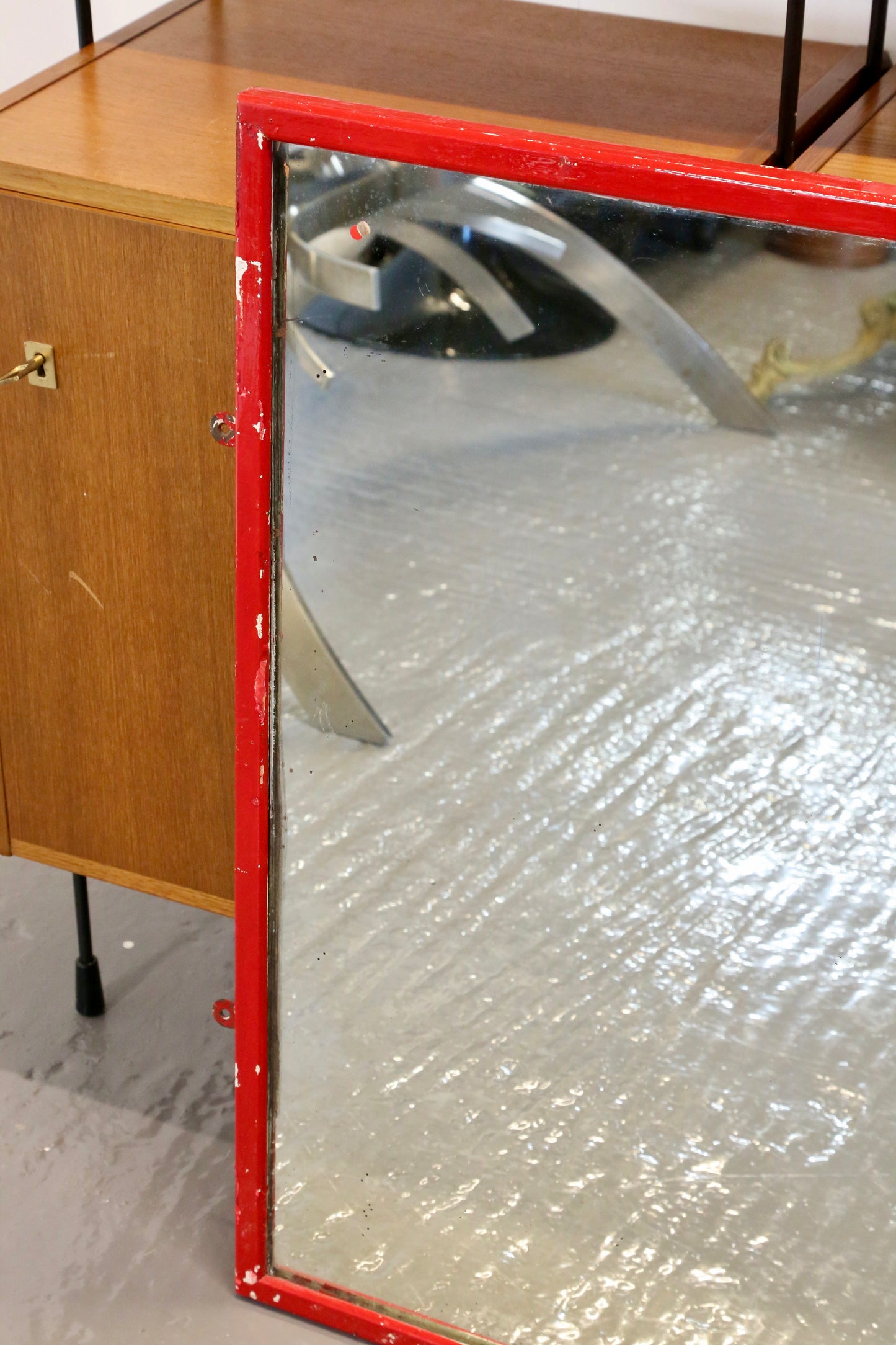 Large Mid Century Modern Rectangular Wall Mirror