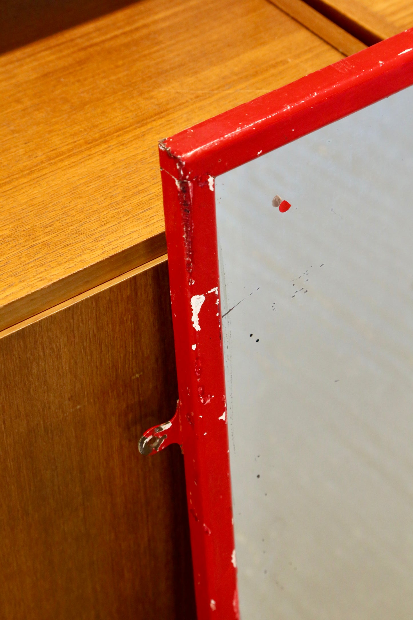 Large Mid Century Modern Rectangular Wall Mirror