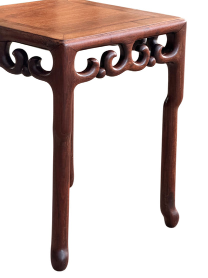 Side view of the Chinese rosewood stand