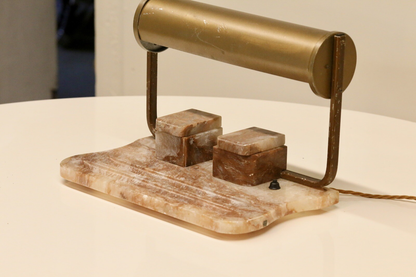 Art Deco desk lamp, three-quarter view from above