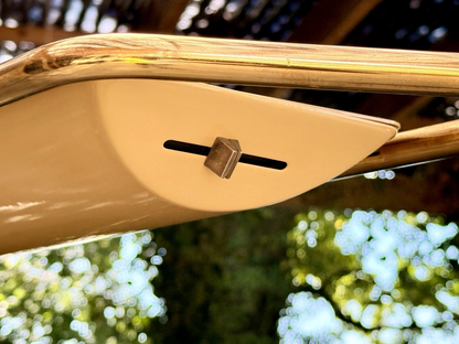Close-up of the shade adjuster on the Piantana lamp head