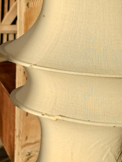 Close-up of fabric tiers on the Munari Falkland shade
