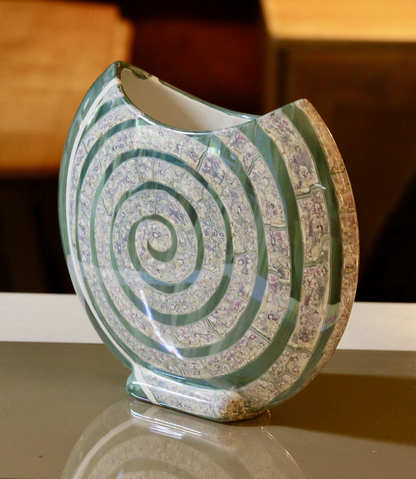 Costa Ceramiche Gandria moon vase, three-quarter view