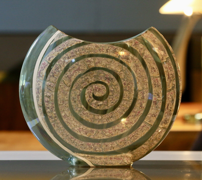 Costa Ceramiche Gandria moon vase, low front view