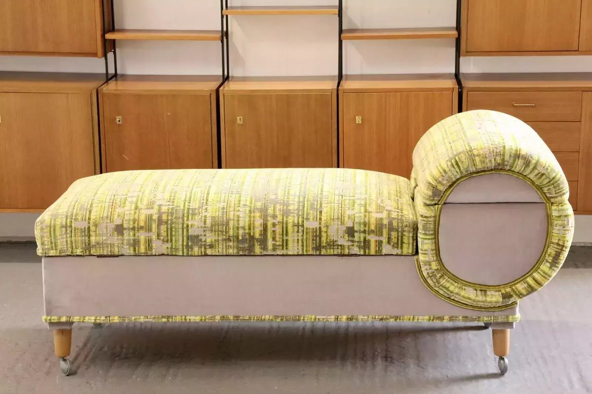 Relyon mid-century daybed ottoman, opposite side view