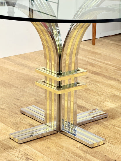 Renato Zevi centre table, pedestal and cross base detail