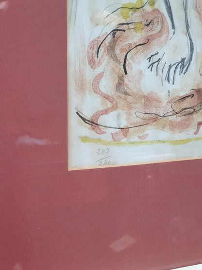 Close-up of the edition number and lower print detail, Terechkovitch chromolithograph