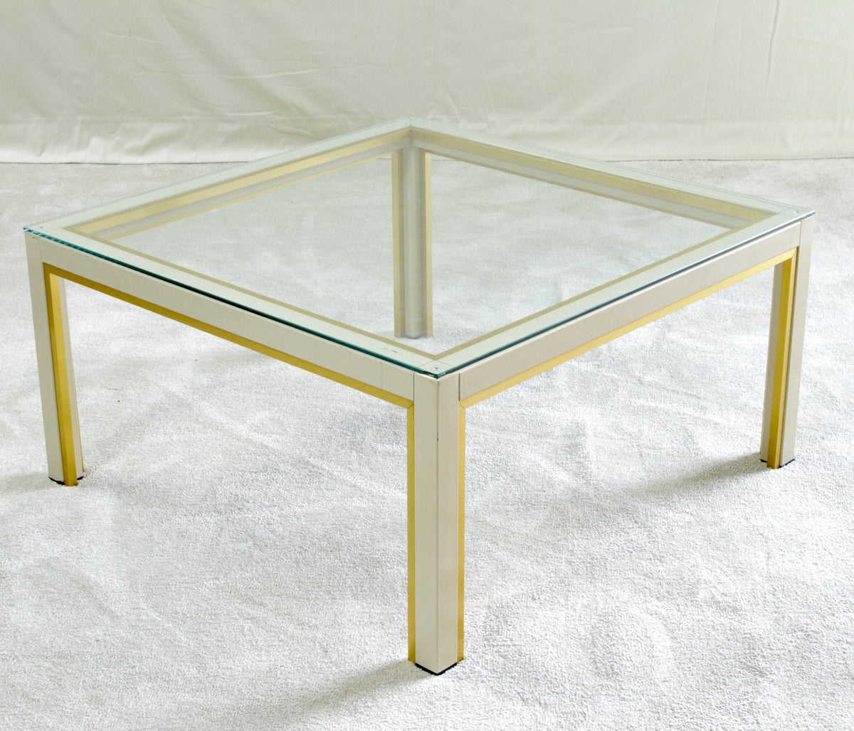 Renato Zevi gilt and lacquer coffee table, three-quarter view from above