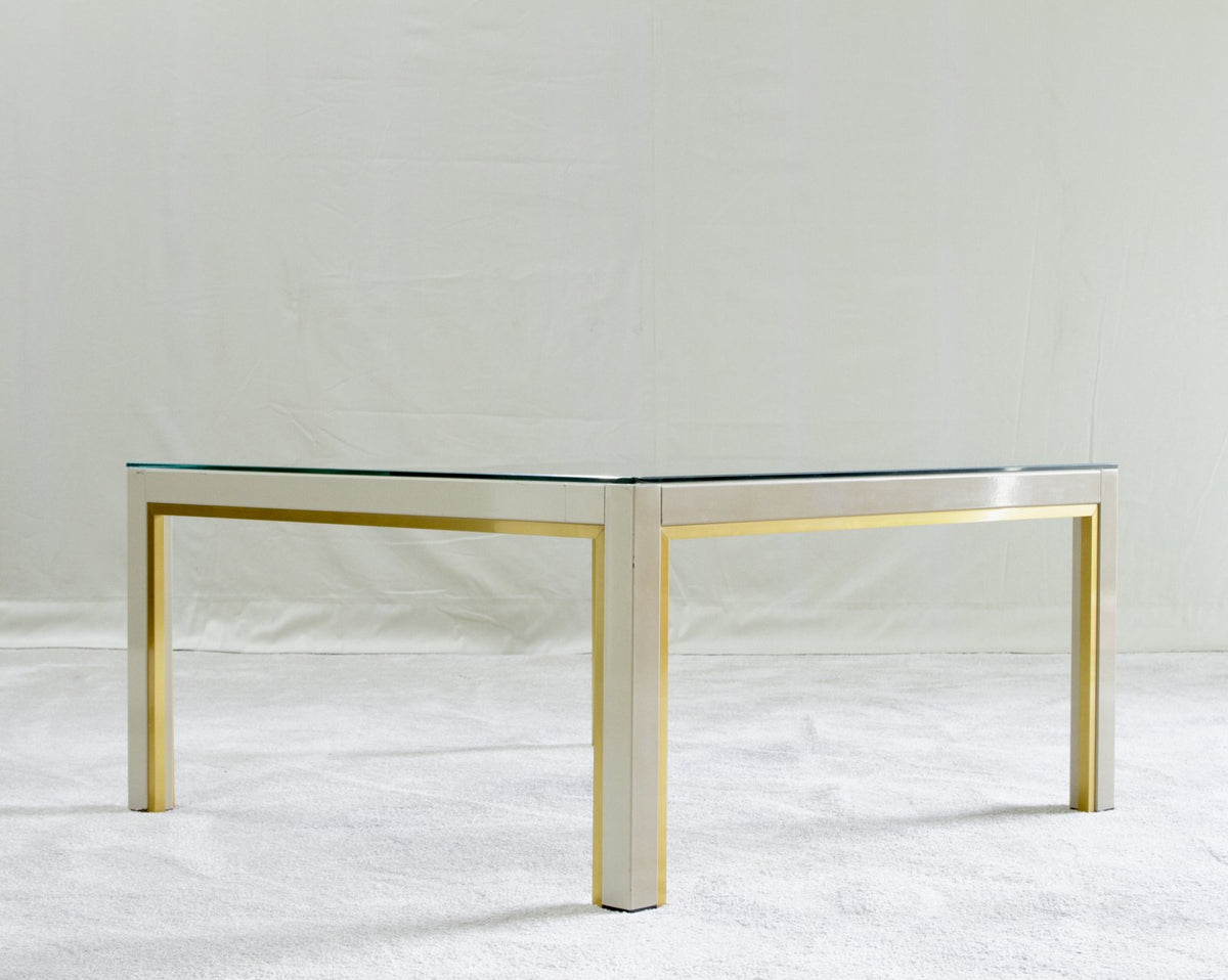 Renato Zevi gilt and lacquer coffee table, corner-on view