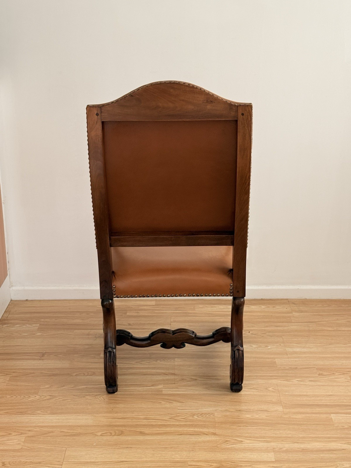 Back view of the Spanish carved armchair