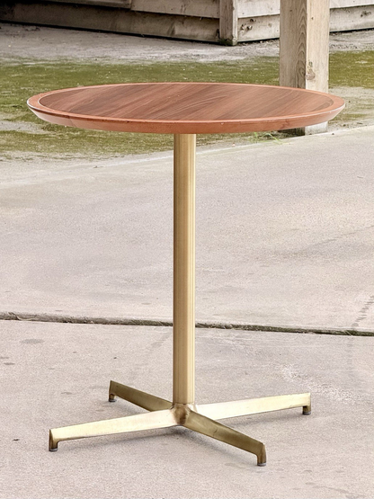 Pedrali mahogany finish side table, front view
