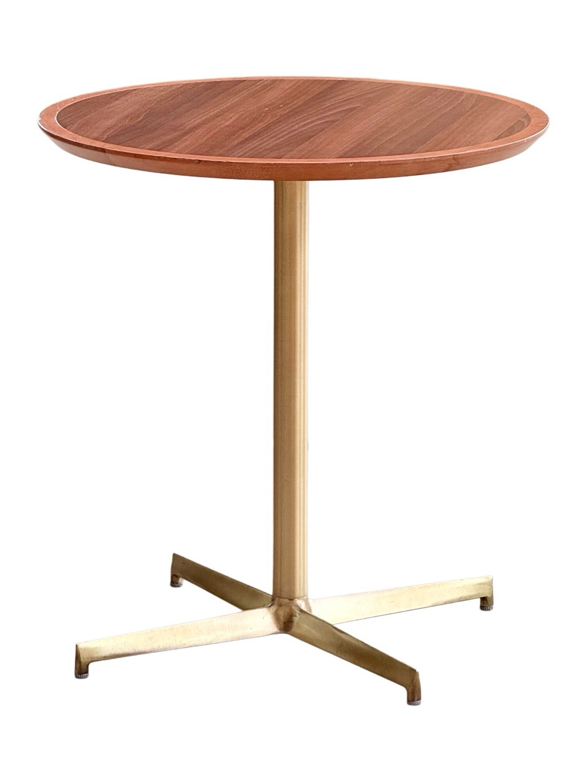 Pedrali mahogany finish side table, side view