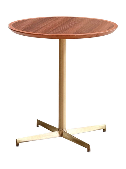 Pedrali mahogany finish side table, side view