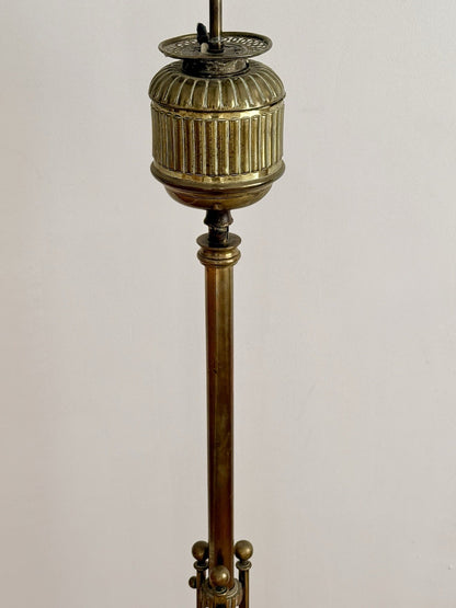 Close-up of the fluted urn top on the Hine & Co standard lamp