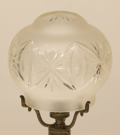 Fine Vintage Cut Crystal Glass Mushroom Form Table Lamp – image 7