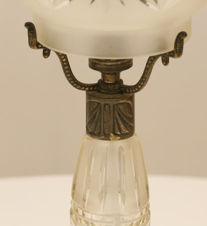 Fine Vintage Cut Crystal Glass Mushroom Form Table Lamp – image 11
