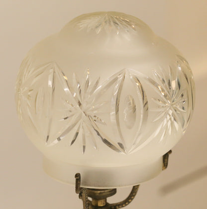 Fine Vintage Cut Crystal Glass Mushroom Form Table Lamp – image 8