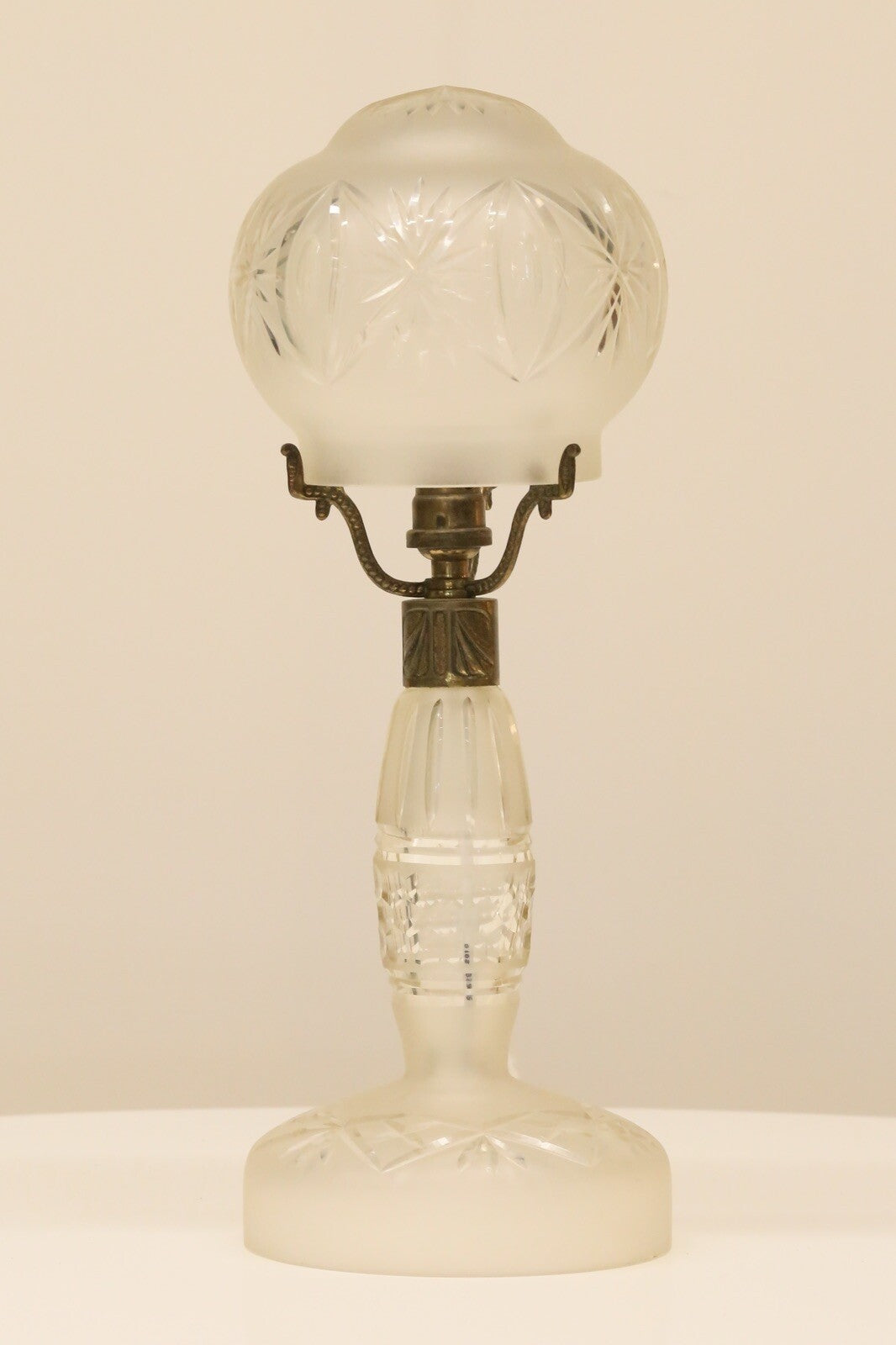 Fine Vintage Cut Crystal Glass Mushroom Form Table Lamp – image 5