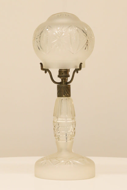 Fine Vintage Cut Crystal Glass Mushroom Form Table Lamp – image 5