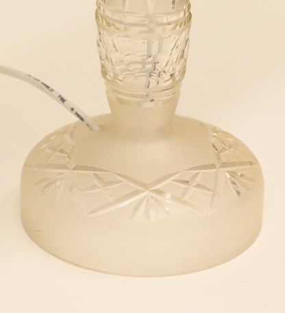 Fine Vintage Cut Crystal Glass Mushroom Form Table Lamp – image 9