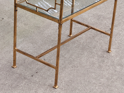 Close-up of gilded legs and stretchers, Genell side table